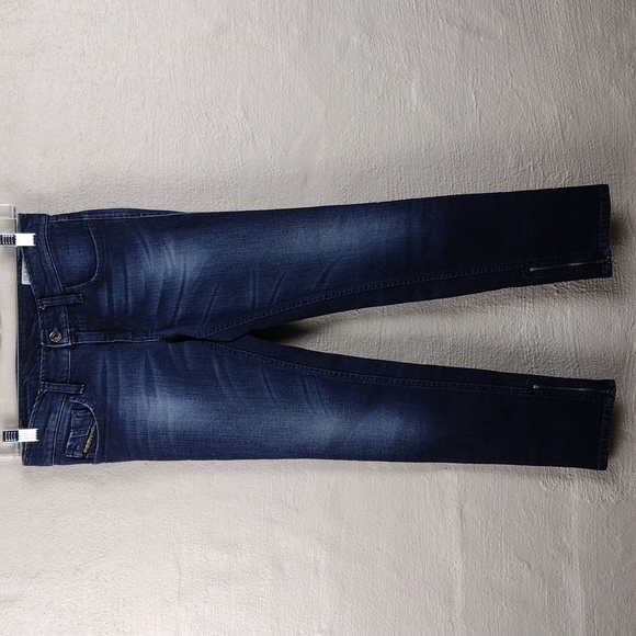 DIESEL ZIVY Blue Dark Wash Five Pocket Mid Rise Straight Leg Denim Jeans - Picture 15 of 15